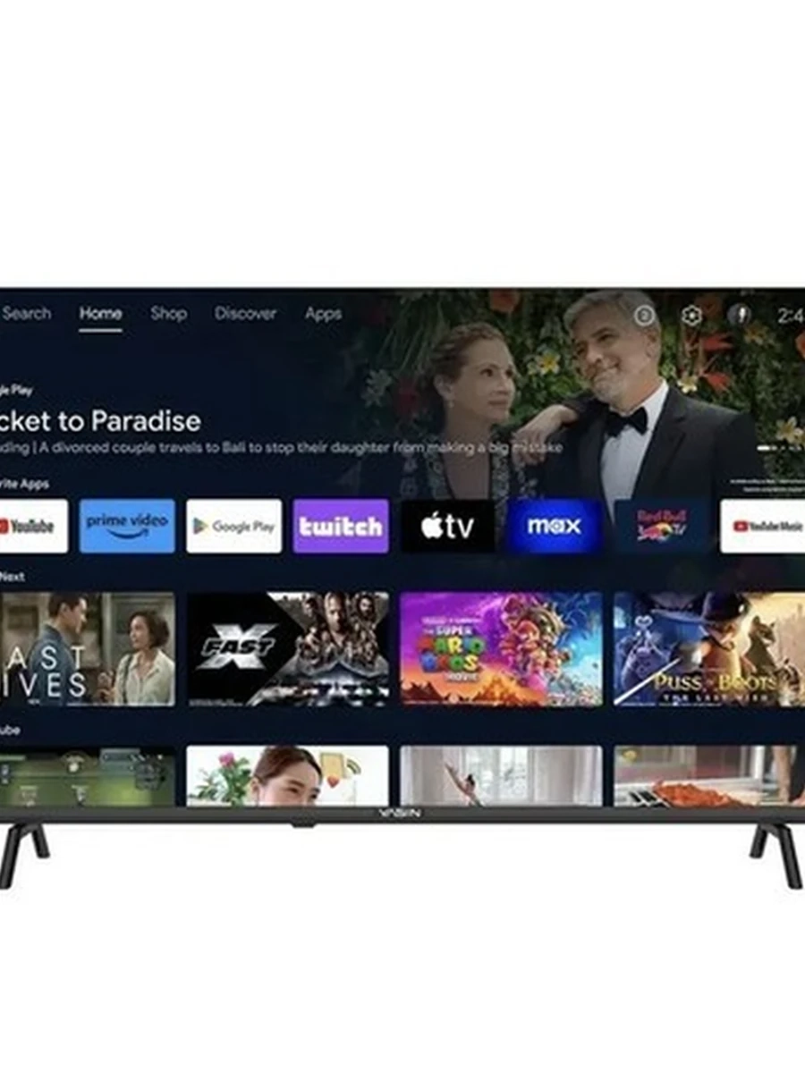 телевизор Yasin Google tv 43 дюймов (110см) Full HD