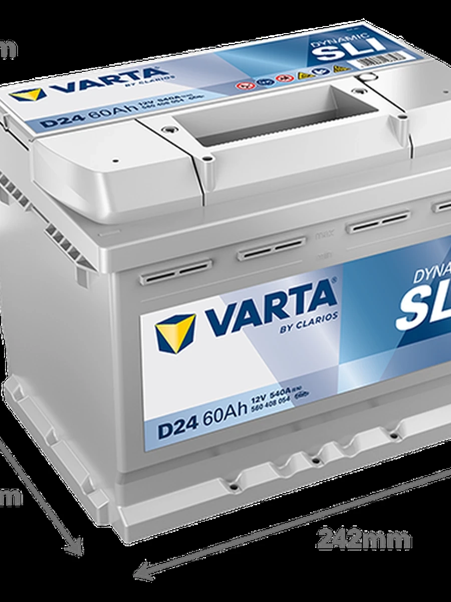 АКБ 60 Ah Varta Blue Dynamic (низкий) D24