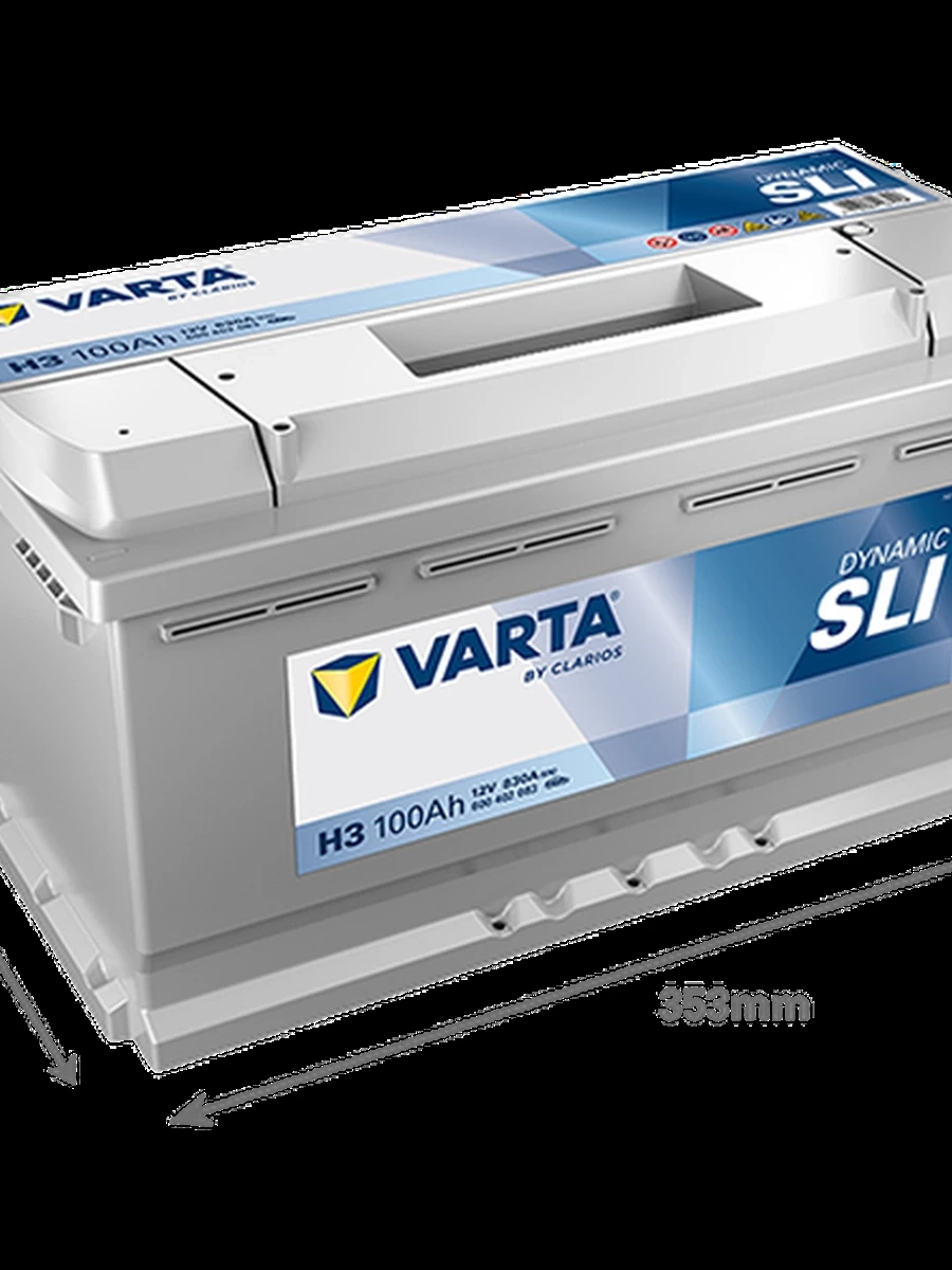 АКБ 100 Ah Varta Silver Dynamic (низкий) H3