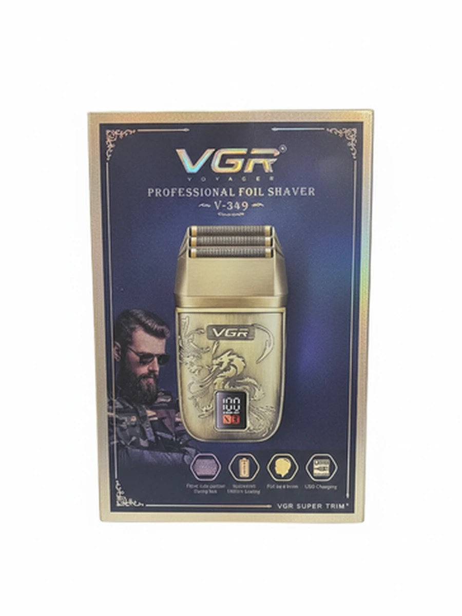 Профессиональная электробритва VGR V-349 сеточный шейвер для мужчин с дисплеем
