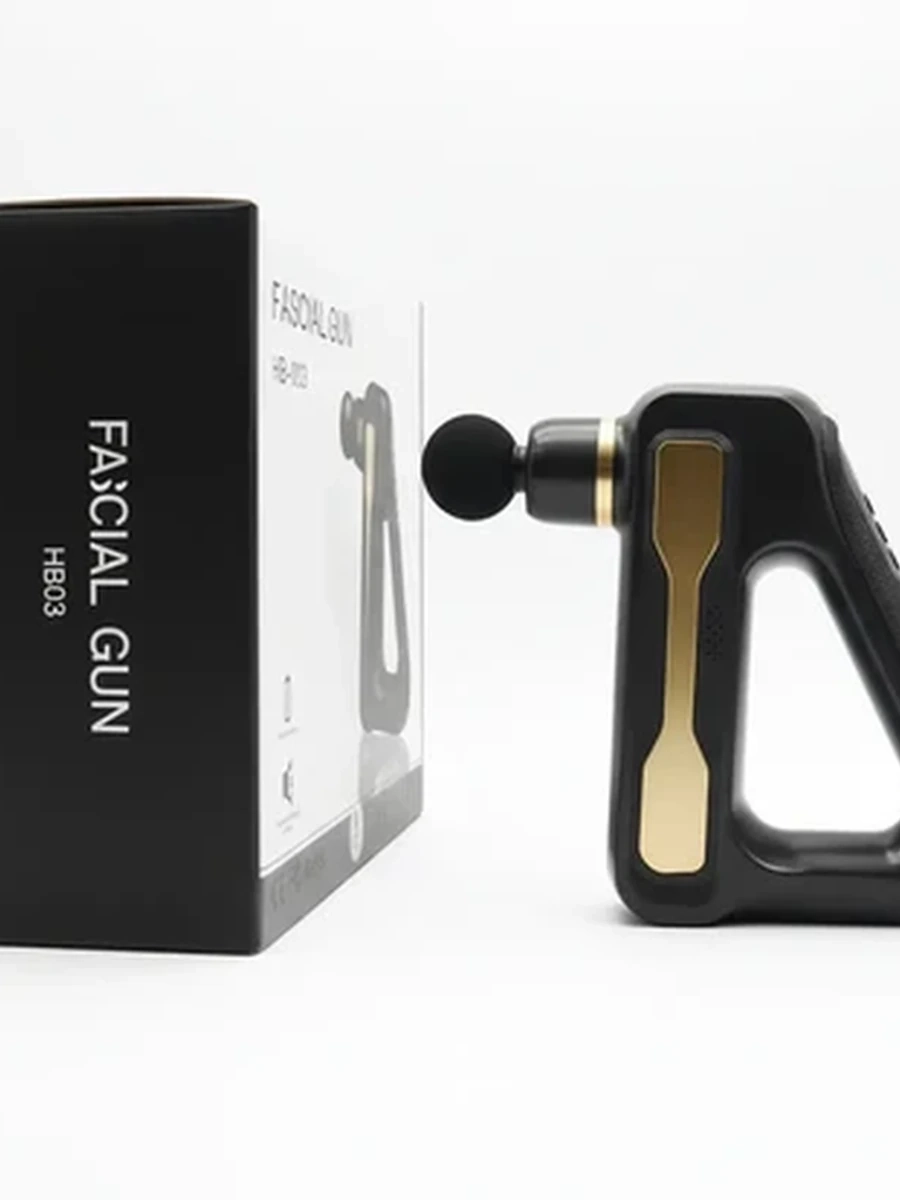 Перкуссионный массажер для тела Fascial Gun с LCD дисплеем и насадками