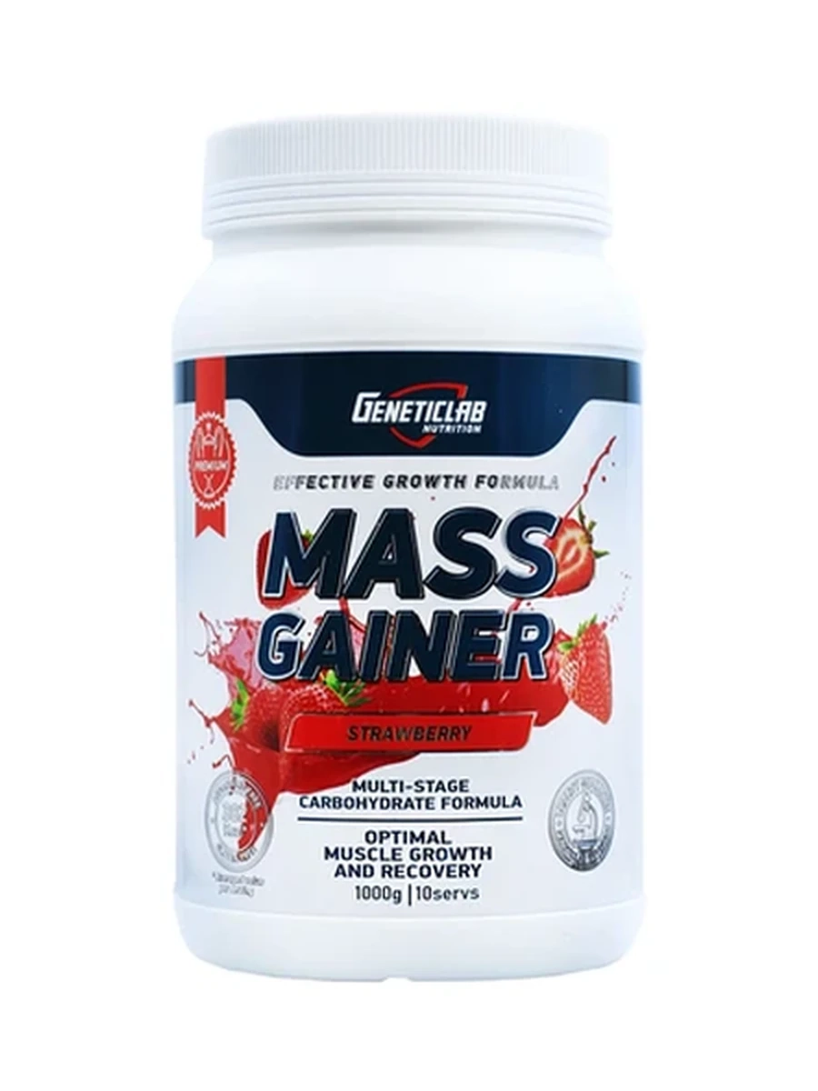 Гейнер GeneticLab Mega mass 1кг.