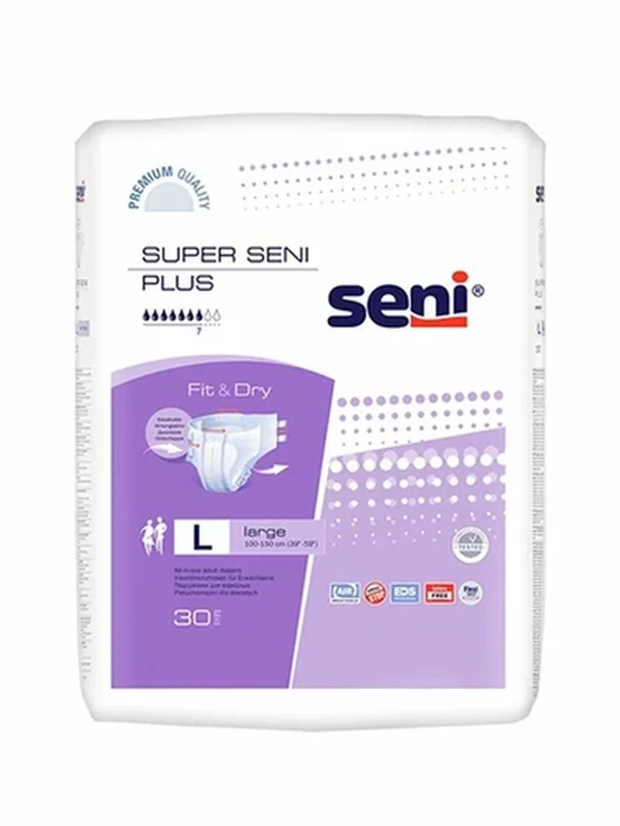 Подгузники для взрослых Super SENI Plus large 30 шт