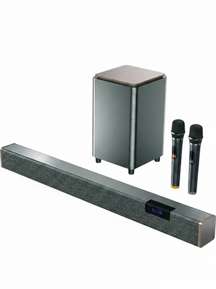 Саундбар Soundbar Socovez G65 2.1, + сабвуфер, с Караоке микрофонами