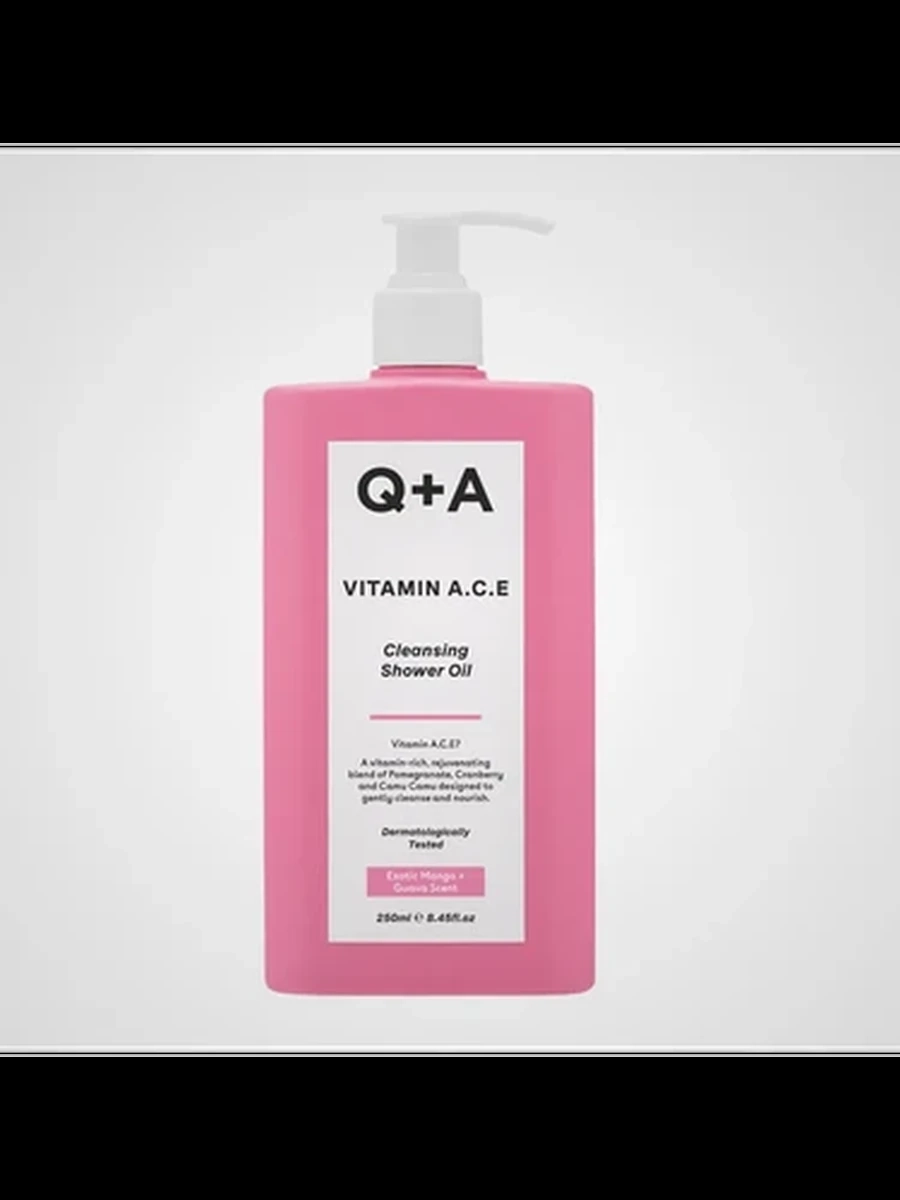 Q+A Масло для душа Vitamin A C E 250мл