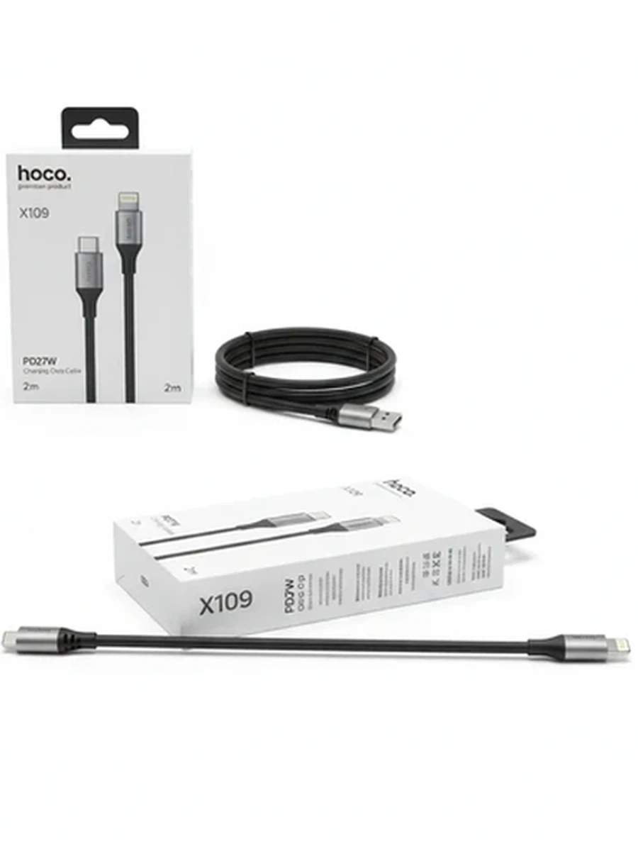 Кабель Hoco X109 для быстрой зарядки iPhone USB-C to Lightning 2м