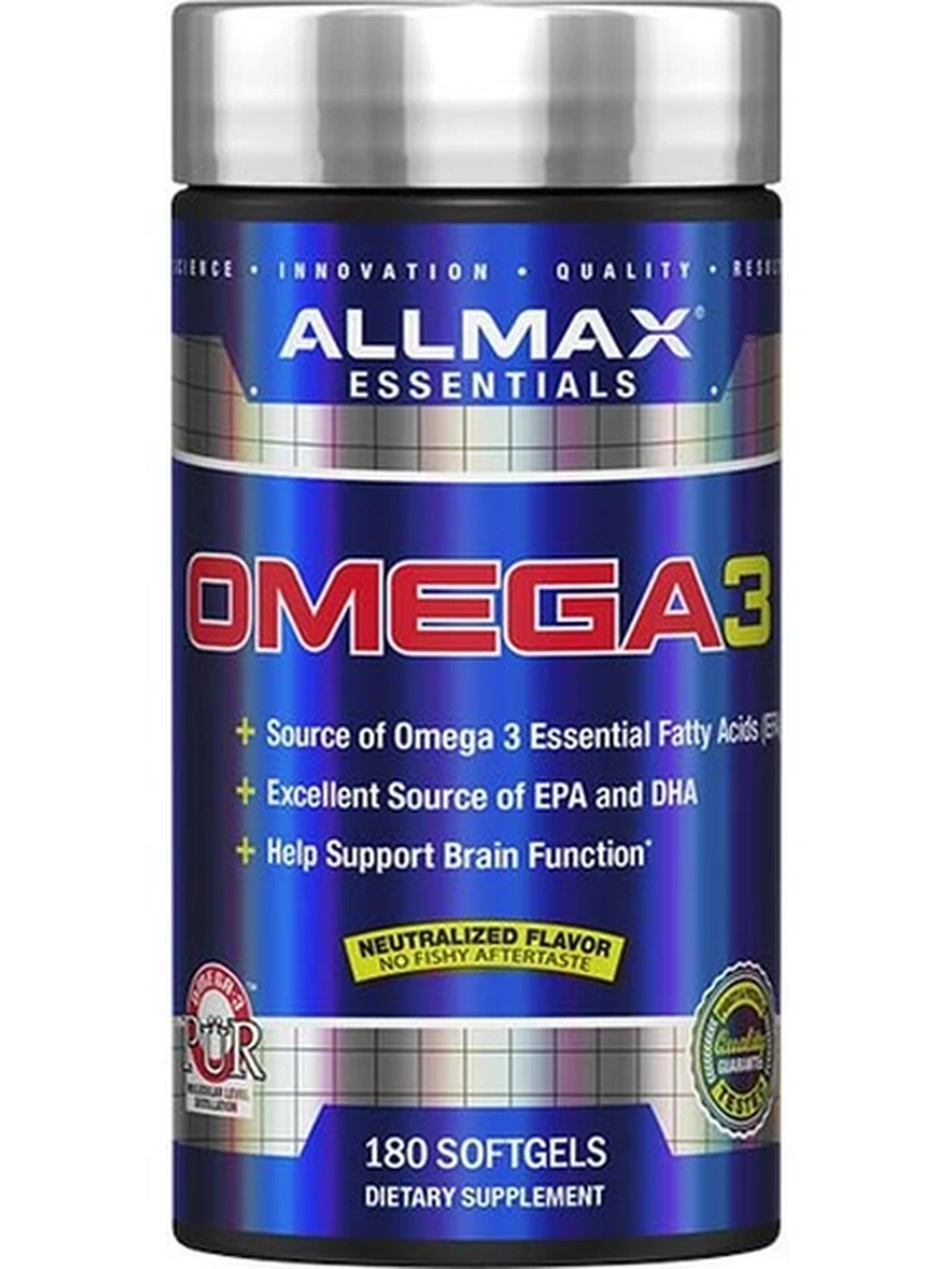 Омега-3 ALL MAX 180 капсул
