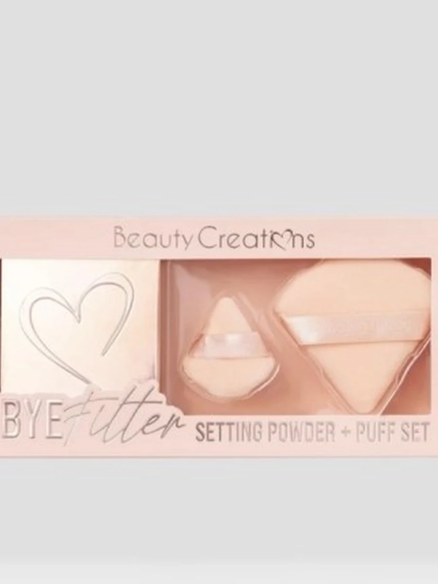 Beauty Creations Набор 2в1 пудра и пуховки