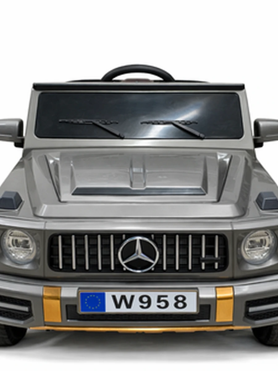 Детский электромобиль Mercedes-Benz G-Class серый – с пультом управления