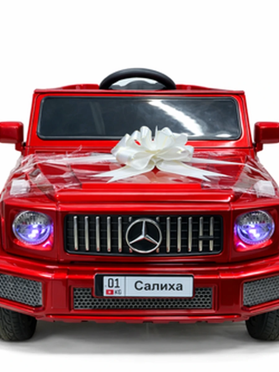 Детский электромобиль Mercedes-Benz G-Class – красный подарочный вариант с пультом управления