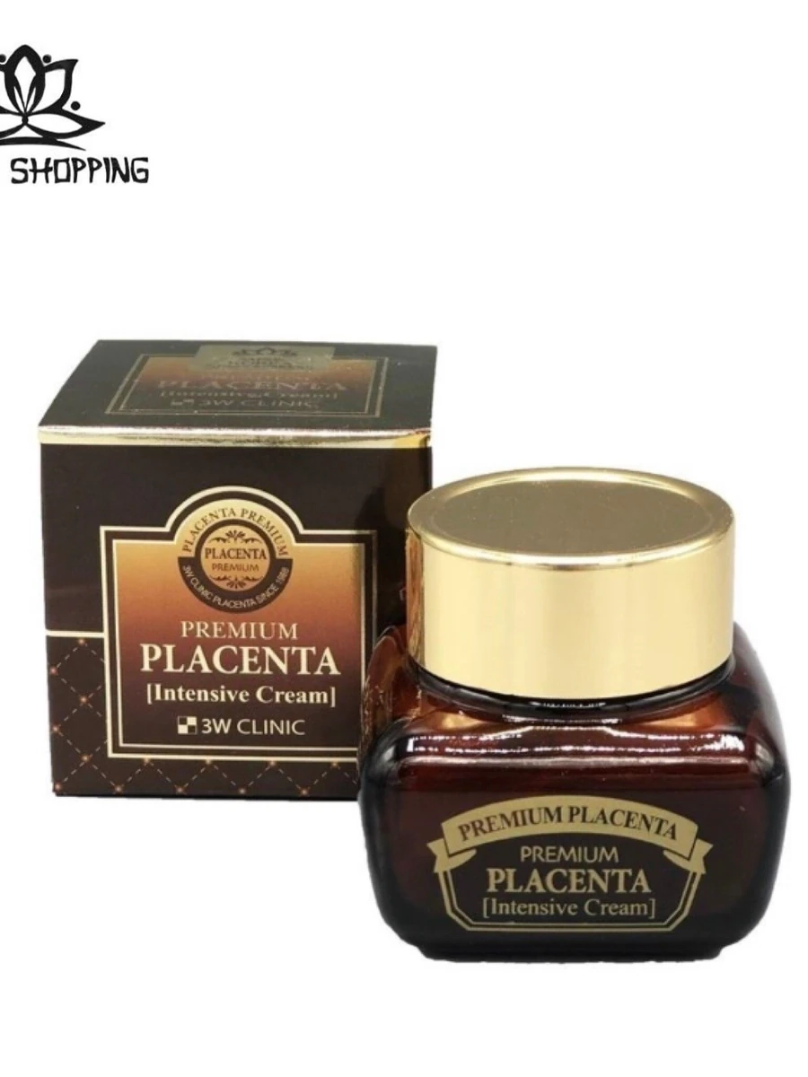 Крем для лица с плацентой 50 мл 3W Clinic Premium Placenta Intensive Cream. Корейская косметика. Оригинал.