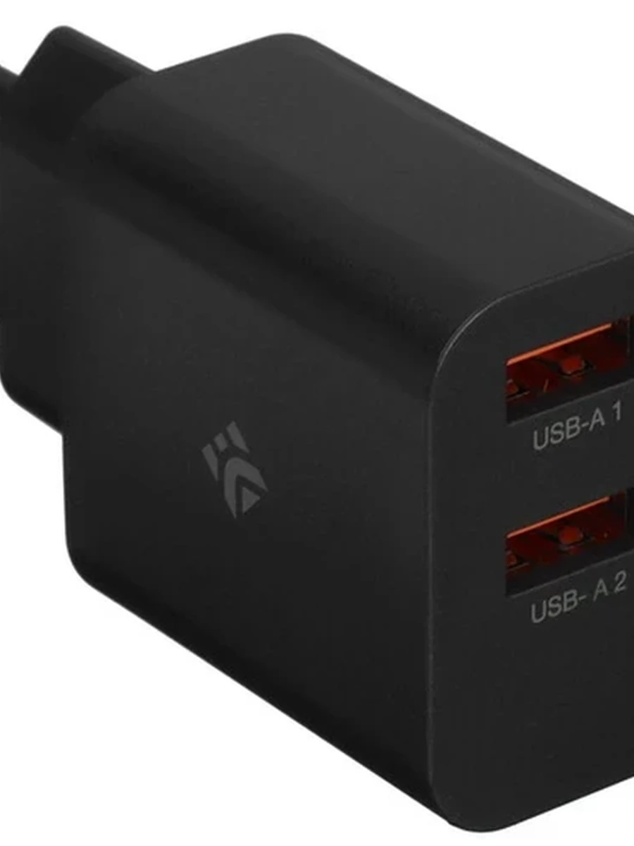 СЗУ DEXP CB232A-1 [23W, 2xUSB-A, QC 2.0, 3.0, FCP черный]