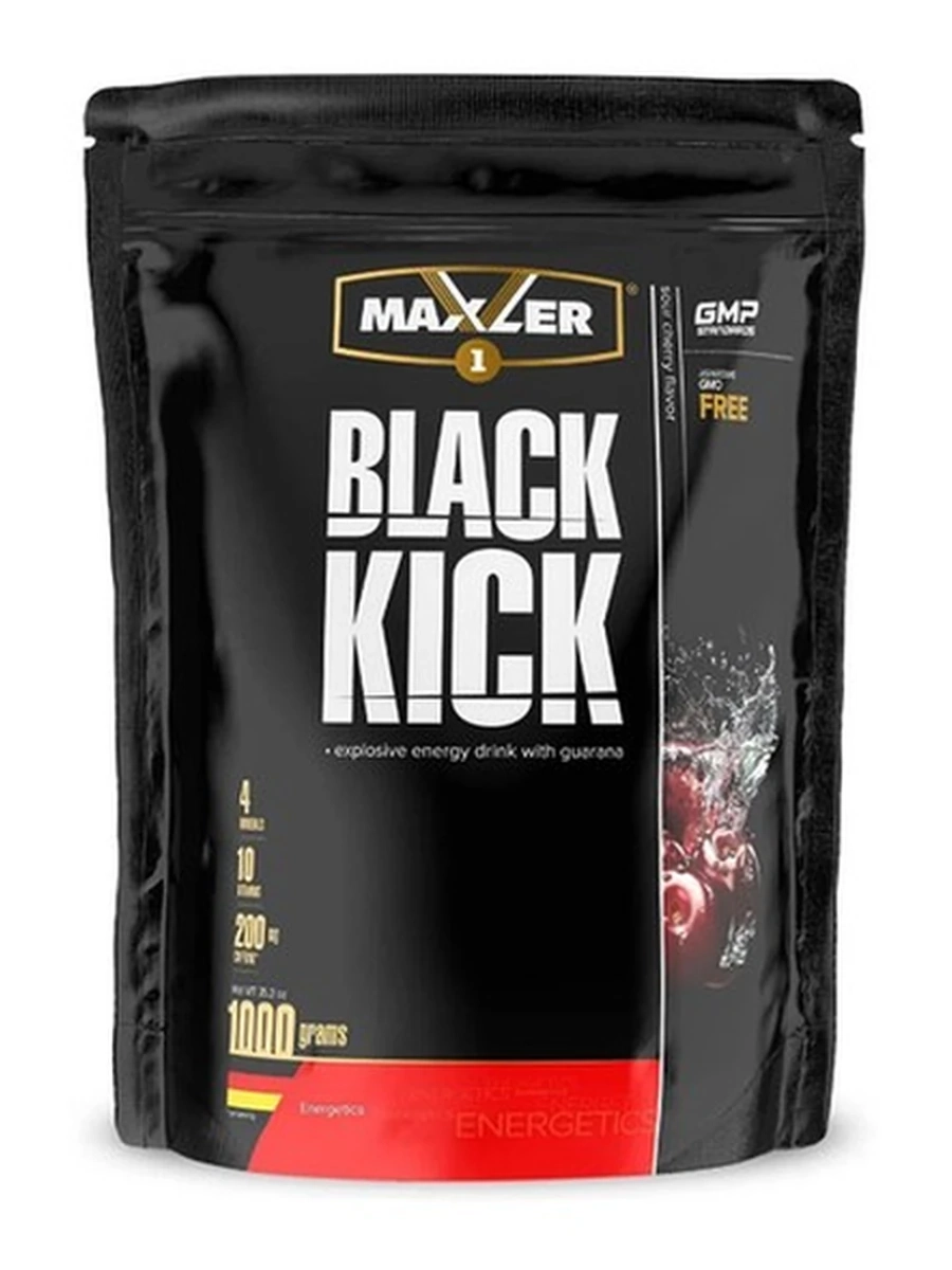 Изотоник с кофеином. Black Kick , Maxler, 1000гр