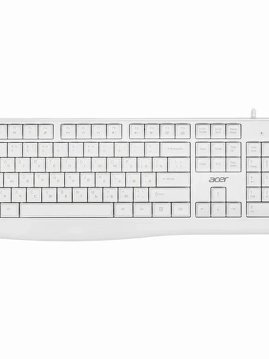 Клавиатура проводная Acer OKW301 белая [мембранная]