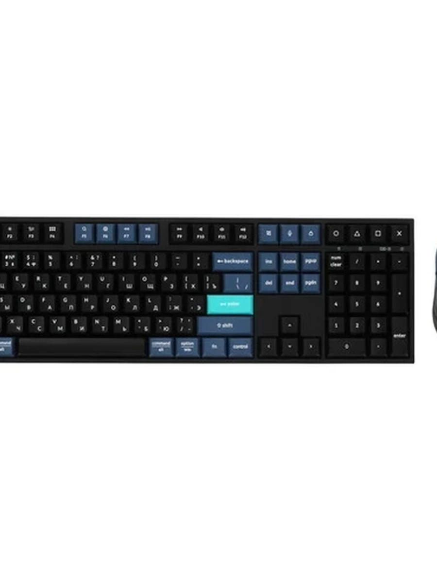 Клавиатура+мышь беспроводная Keychron B36 Keyboard and BM25 Mouse Wireless Combo черный [ножничная, 2400 dpi DPI, светодиодная]
