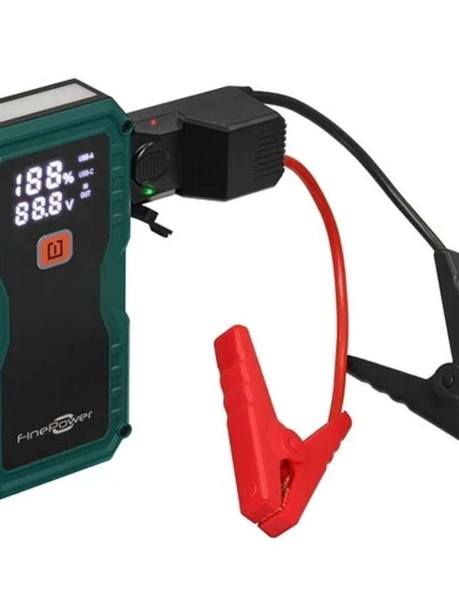 Пусковое устройство FinePower JS12 [12000mAh, пусковой ток 300A, USB, Type-Cx2, фонарь]