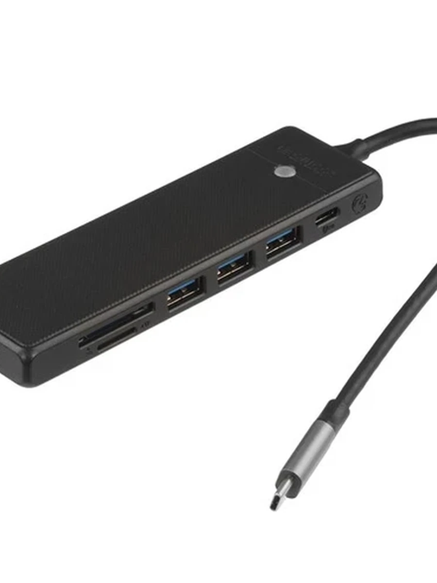 Док-станция 7-в-1 ORICO, 3xUSB-A 3.0, 5 Гбит/с, 1xUSB-C PD 100 Вт, 1xHDMI, 4K/30Гц, 2xTF/SD 3.0, черный [ORICO-PWD-7P-BK-EP]