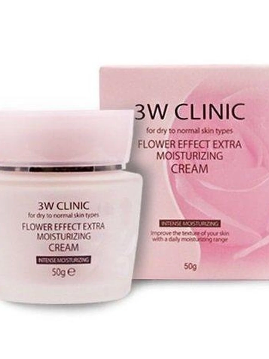 [3W CLINIC] Суперувлажняющий крем для лица 3W Clinic Flower Effect Extra Moisturizing Cream50g