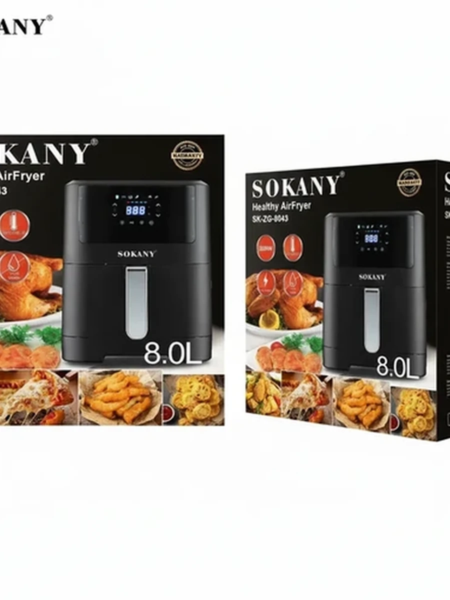Аэрофритюрница электрическая SOKANY SK-ZG-8043, 8 л, 2000 Вт, для готовки без масла