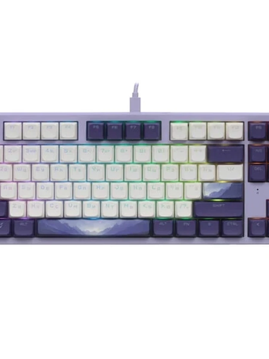 Клавиатура проводная ARDOR GAMING Vision (AG-ZD-VI87AR-HS-DI-B) [ARDOR RED, 87кл, Double Injection, PBT, RGB, hot swap] Фиолетовый