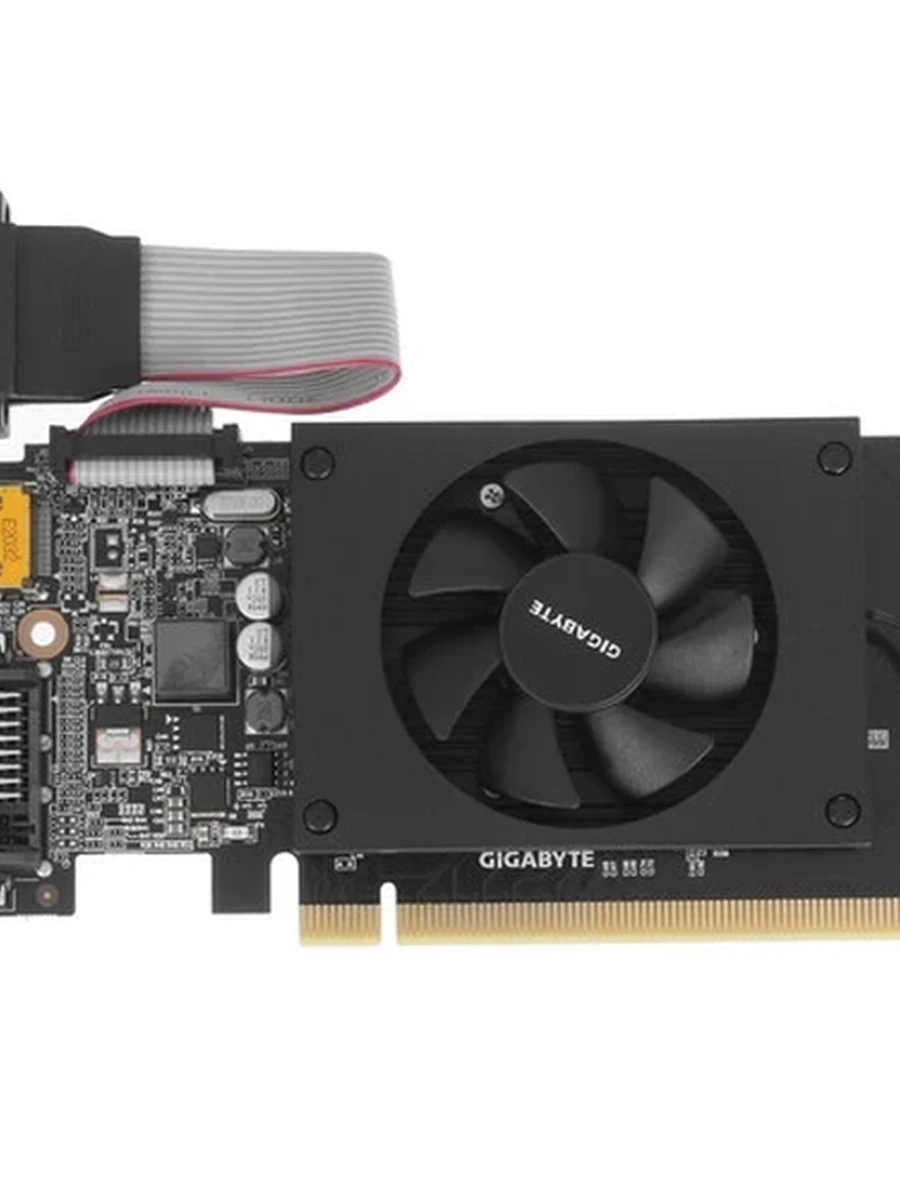 Видеокарта PCI-E Gigabyte GeForce GT 710 LP 2048MB 64bit DDR3 [GV-N710D3-2GL Rev2.0] DVI HDMI DSub