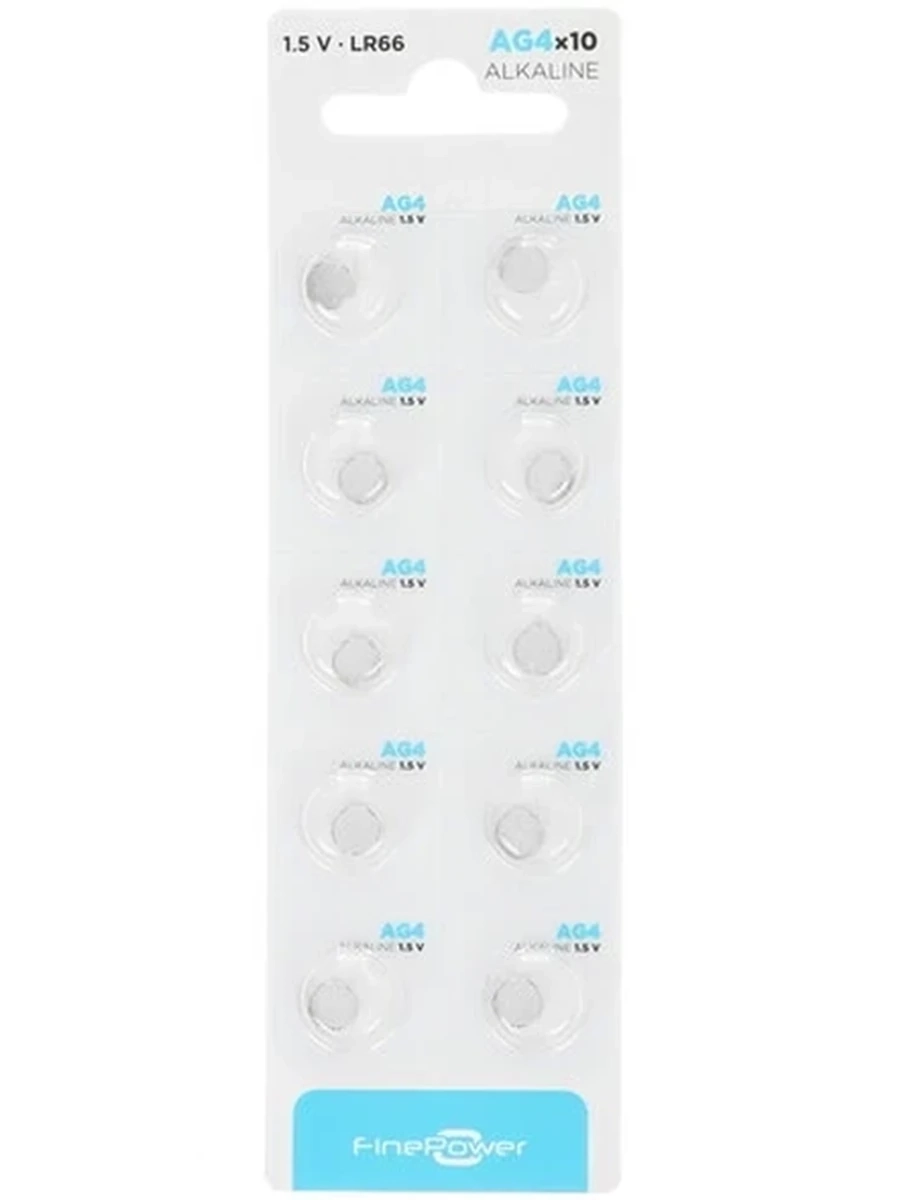 Батарейка FinePower ["G4"/LR66/LR626, Щелочная, 10 шт.] [V.2]