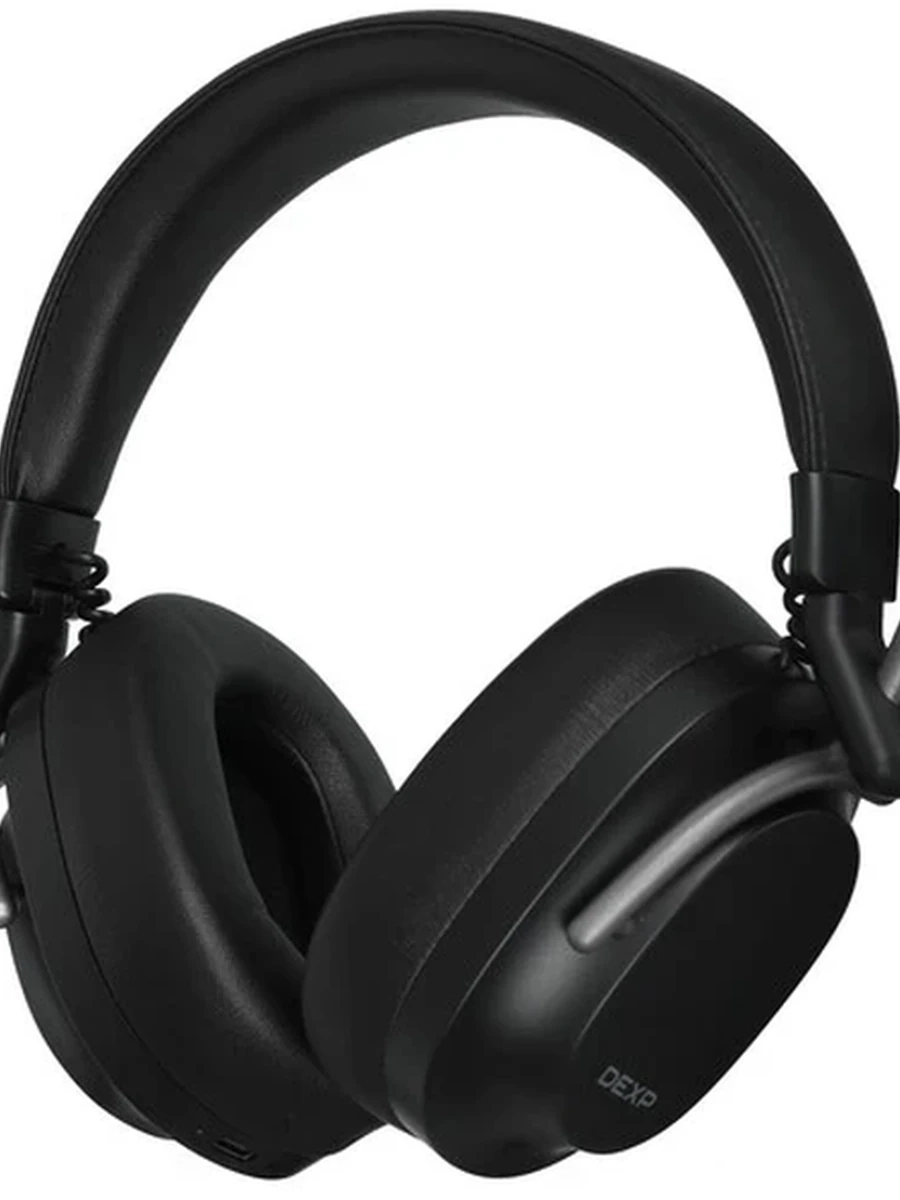 Наушники беспроводные DEXP BT-046 [охватывающие, закрытые, 20-20000 Гц, микр.,рег.гром., Bluetooth, каб. 1м, разъем 3.5мм, черный]