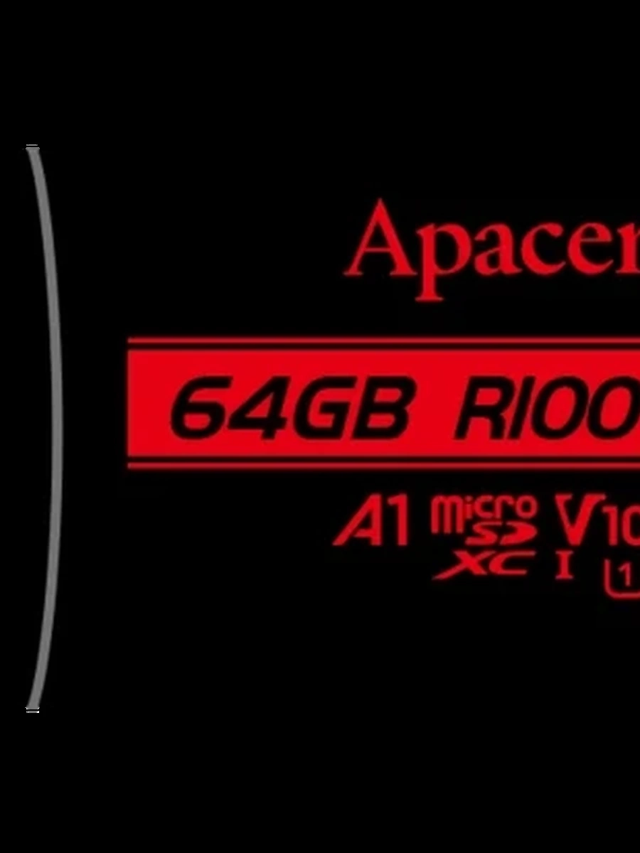 Карта памяти Apacer R100 [microSD, V10, A1, 64 Gb, 100 Mb/s]