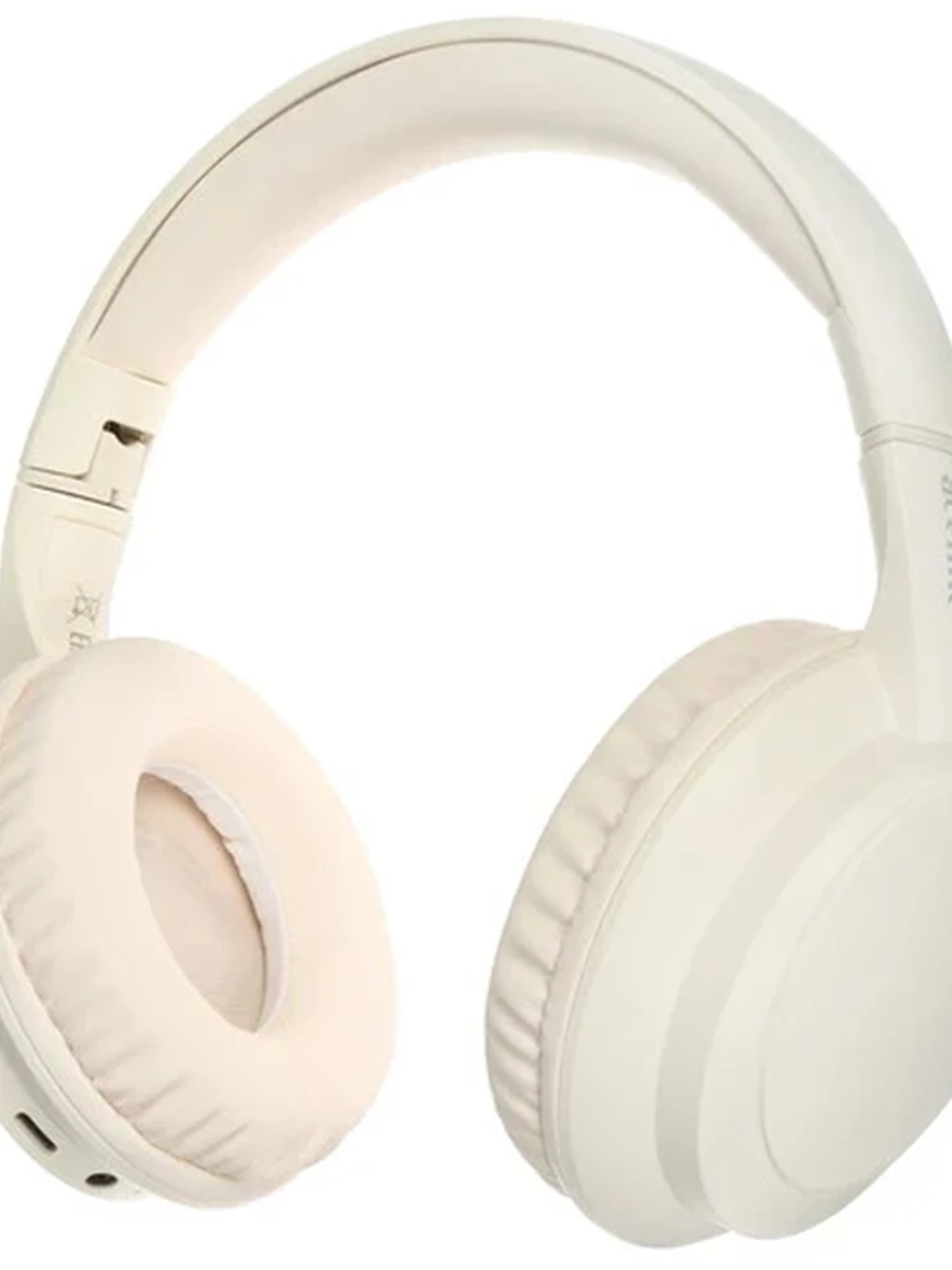 Наушники беспроводные Aceline AH-820W [охватывающие, закрытые, 20-20000 Гц, микр., рег. громкости, BT, каб.1.2м, разъем 3.5мм, бежевый]