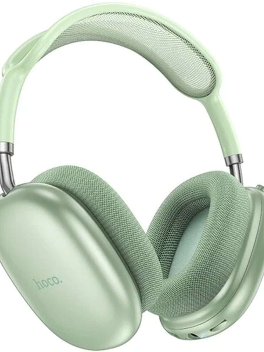 Наушники беспроводные hoco. W55 [охватывающие, микр., рег. громкости, Bluetooth 5.4, зеленый]