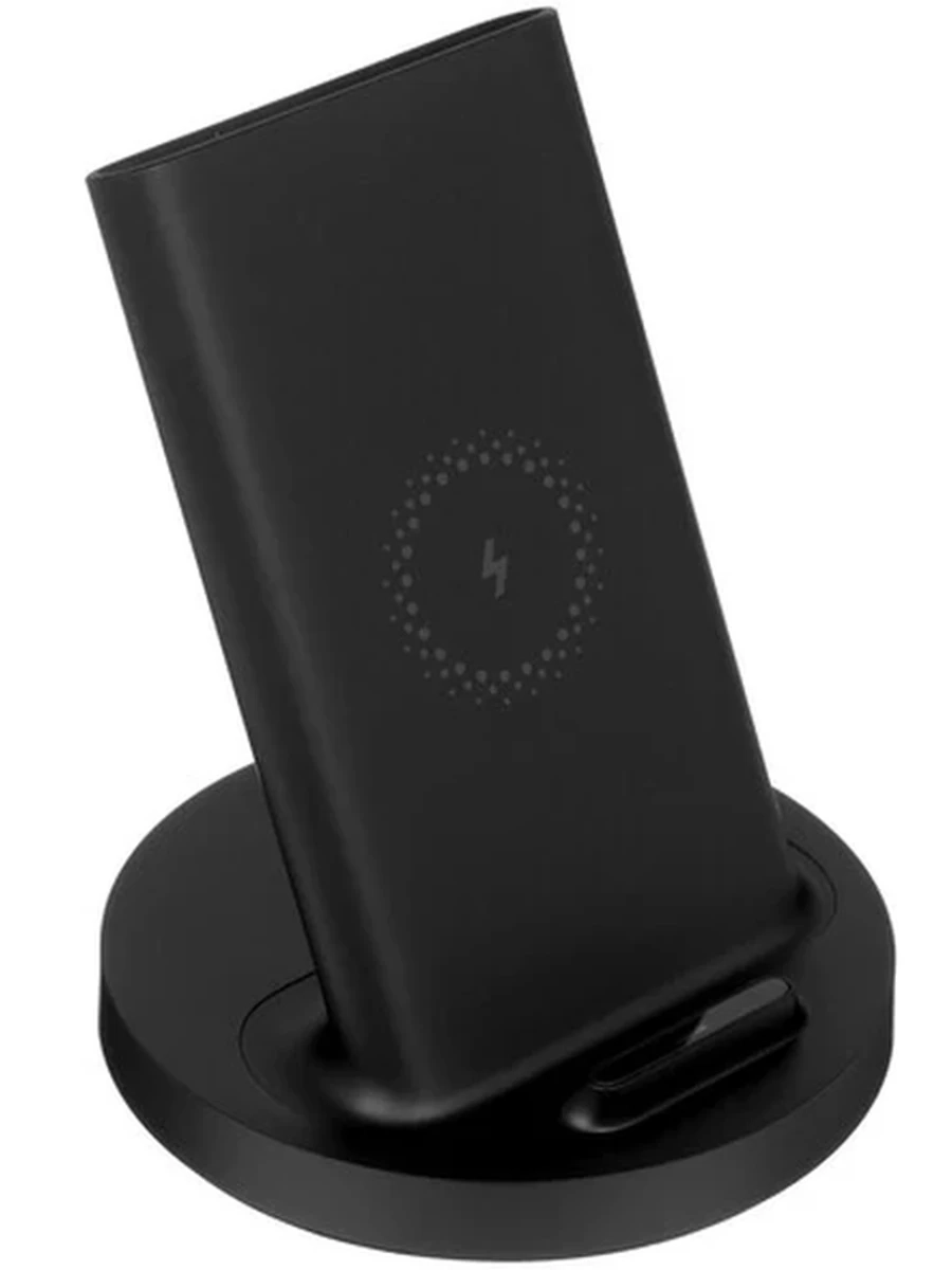 Беспроводное ЗУ Type C Xiaomi Mi 20W Wireless Charging Stand Black (20W/5V-2A;9V-1,6A;12-16V/1,7A/PC,&Sili) [GDS4145GL]