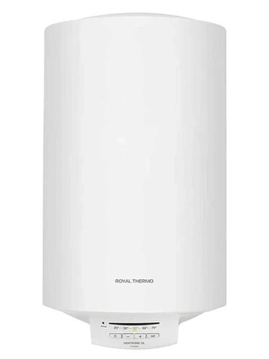 Водонагреватель электрический Royal Thermo RWH 30 Heatronic DL Slim DryHeat [накопительный, 30 л, эмаль, нижняя, круглая, уст-ка: вертикальная, белый]