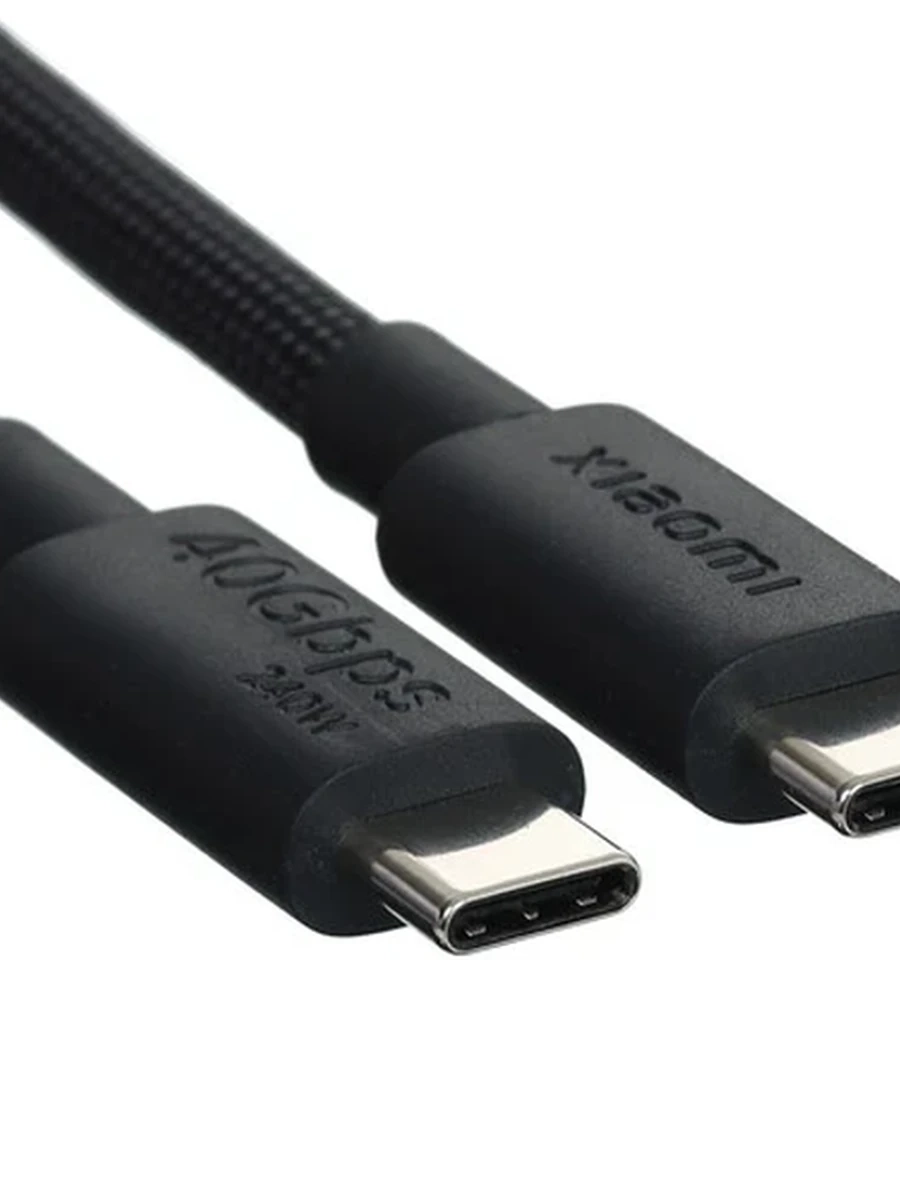 Кабель Xiaomi 6A High-Speed Braided USB-C to USB-C Cable 1m,черный [BHR087BGL]