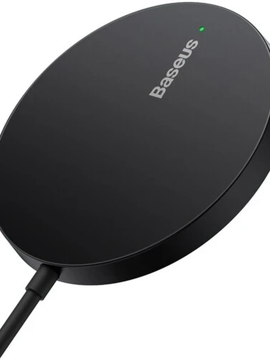 Беспроводное зарядное устройство Baseus BS-W529 Simple Mini3 Magnetic [15 Вт, Apple AirPods с технологией Qi, Apple iPhone с MagSafe, Apple iPhone с т