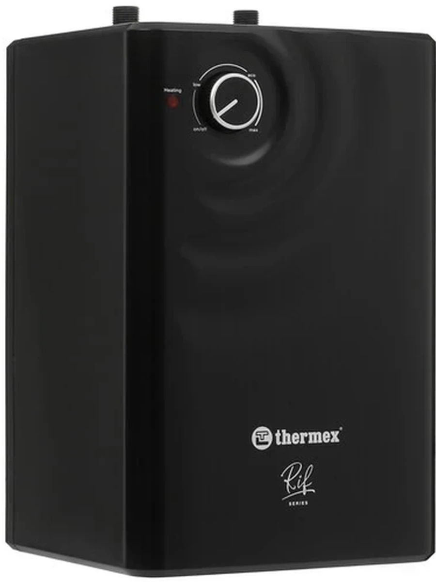 Водонагреватель электрический THERMEX Rif 7 U [накопительный, 7 л, эмаль, верхняя, плоская/прямоугольная, уст-ка: вертикальная, черный]