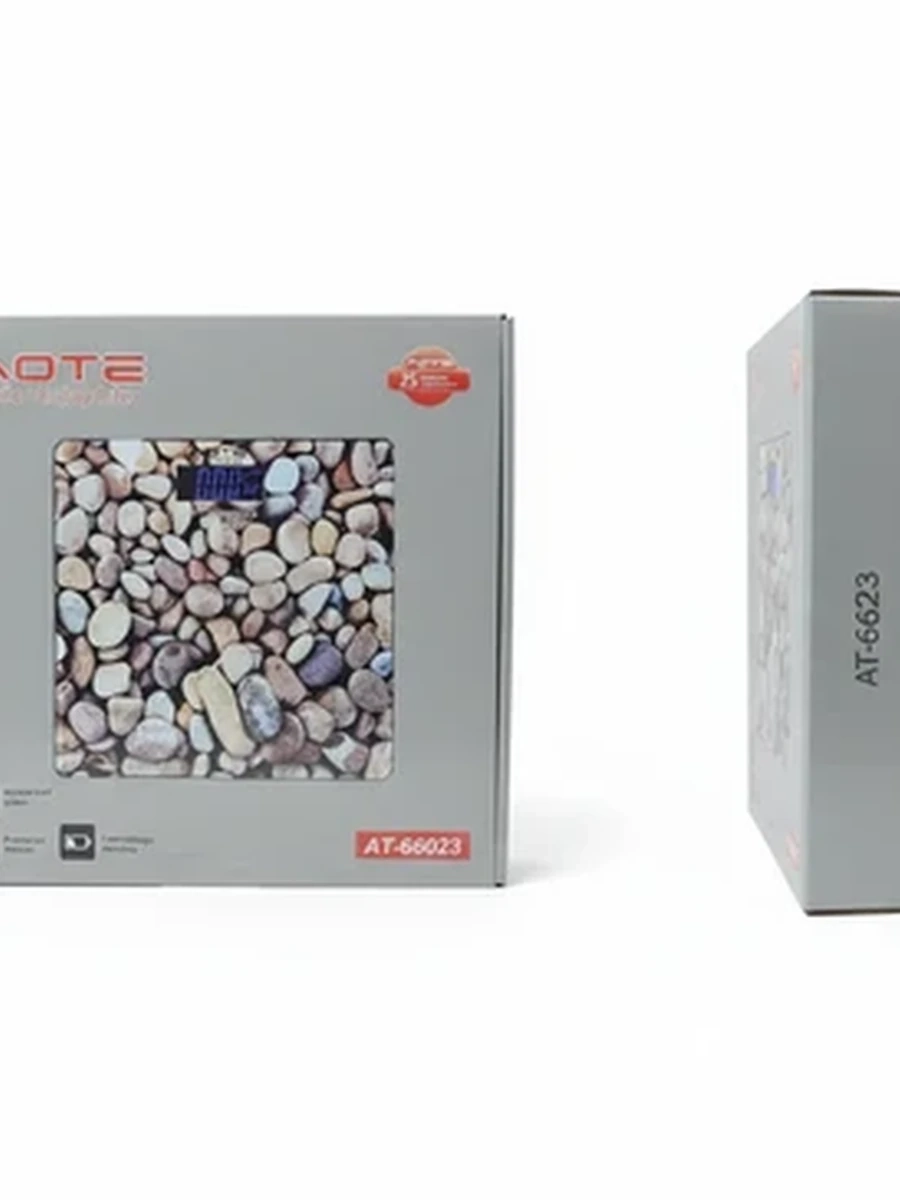 Весы напольные электронные AOTE AT-66023 с дизайном камни для взвешивания