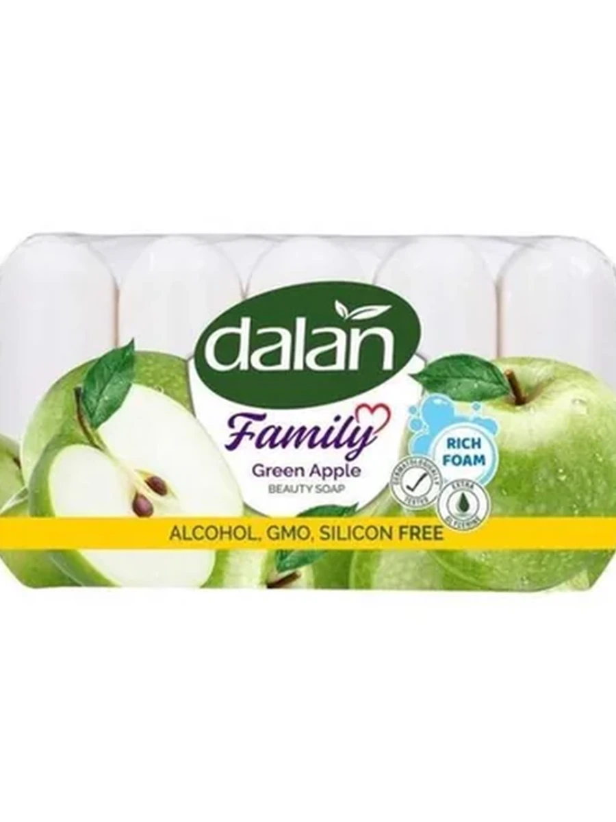 МЫЛО ТУАЛЕТНОЕ DALAN BEAUTY SOAP ЗЕЛЕНОЕ ЯБЛОКО 5X70ГР
