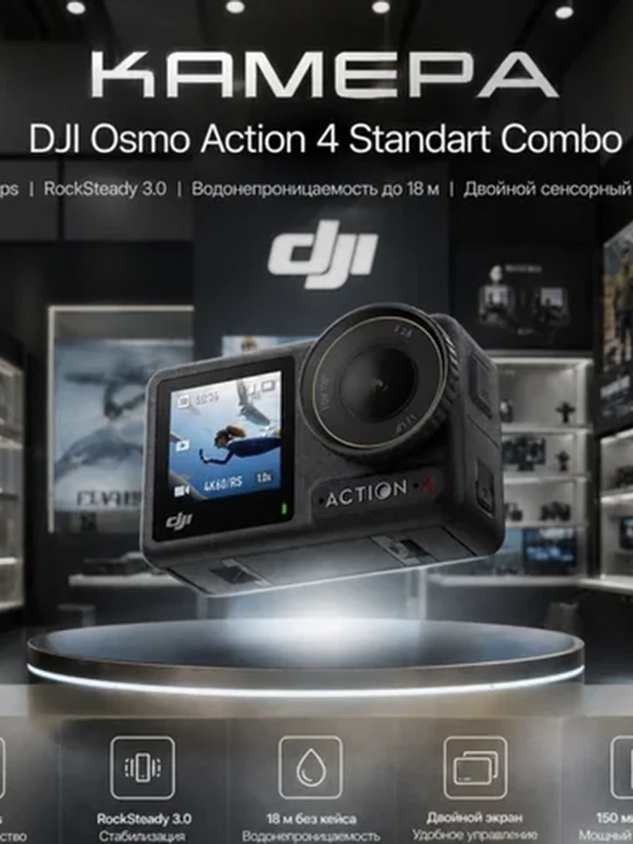 Камера DJI Osmo Action 4 Standart Combo