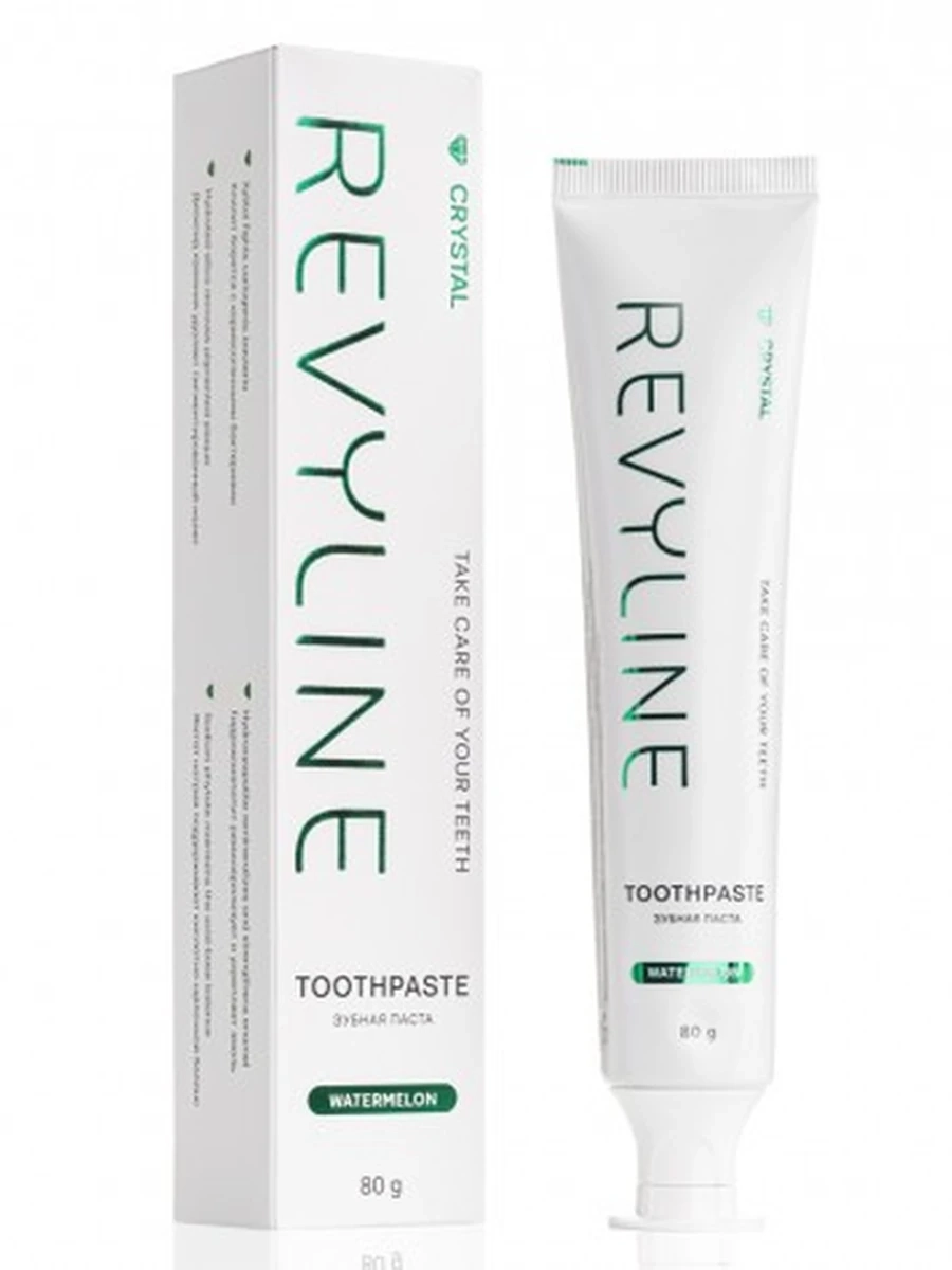 Зубная паста Revyline Crystal Арбуз, без фтора, 80 г