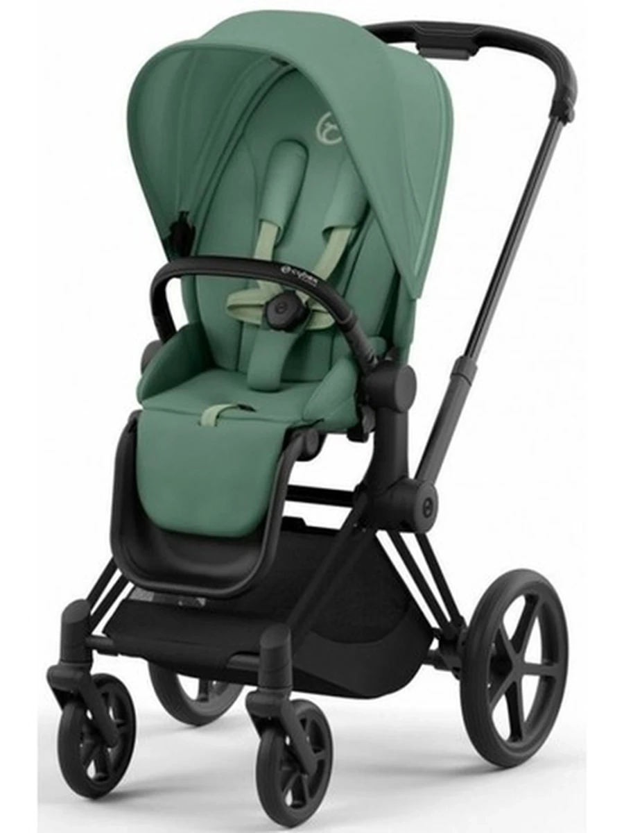 Коляска Cybex Priam 4.0 в цвете Leaf Green на шасси Matt Black