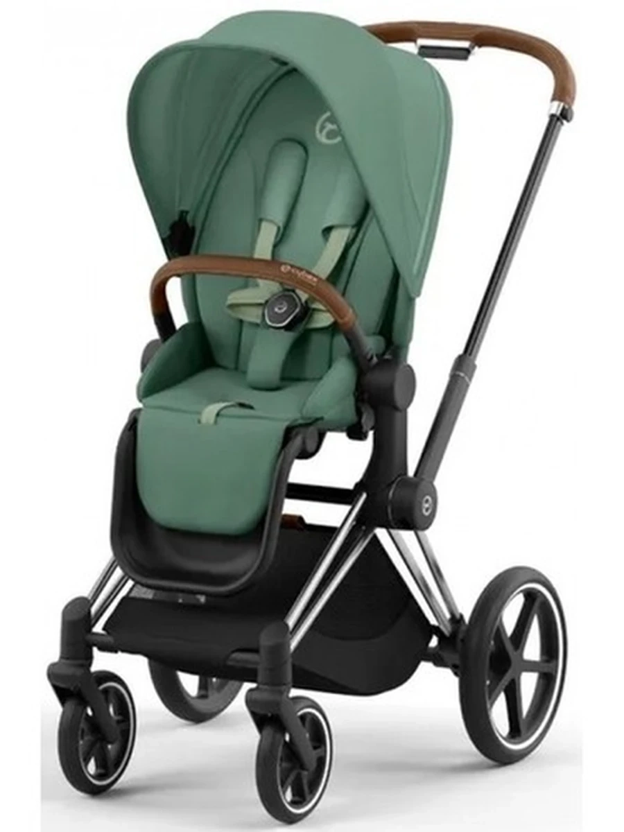 Коляска Cybex Priam 4.0 в цвете Leaf Green Chrome Brown