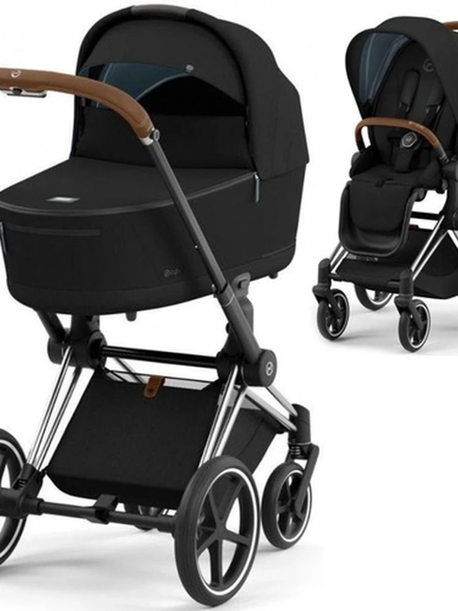 Cybex Priam 4.0 коляска 2 в 1 Sepia Black шасси Chrome Brown