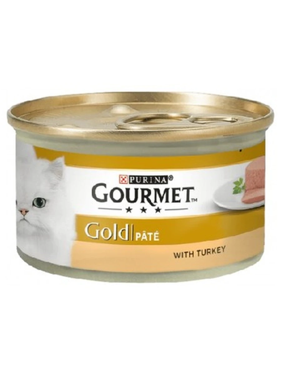 Корм д/кошек GOURMET GOLD с индейкой паштет ключ 85гр