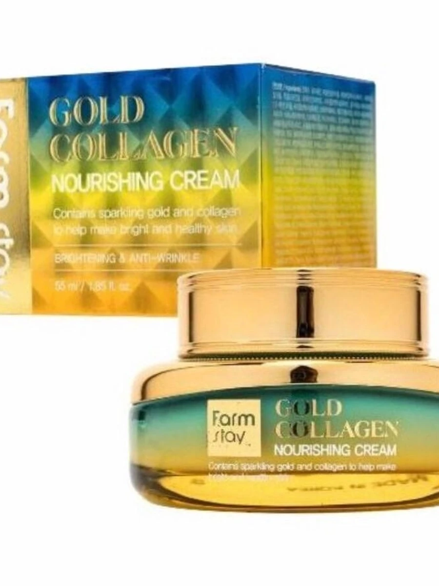 Питательный крем с золотом и коллагеном FARMSTAY Gold Collagen Nourishing Cream