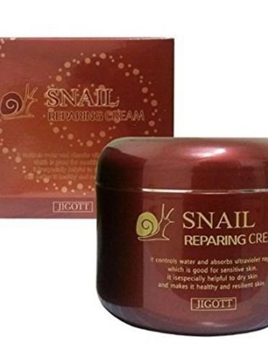Jigott Snail Reparing Cream/ Крем с муцином улитки 100гр