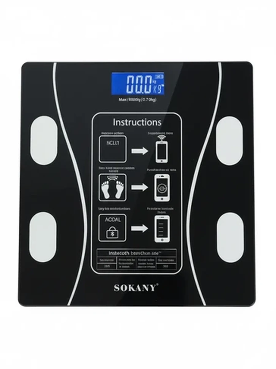 Умные напольные весы SOKANY SK-19019 электронные с Bluetooth-анализатором тела