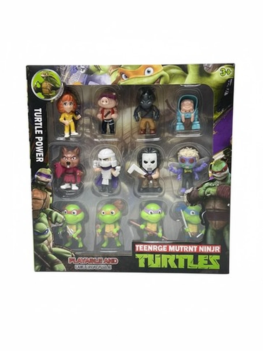 Набор фигурок Черепашки-ниндзя «Turtle Power» (12 штук)