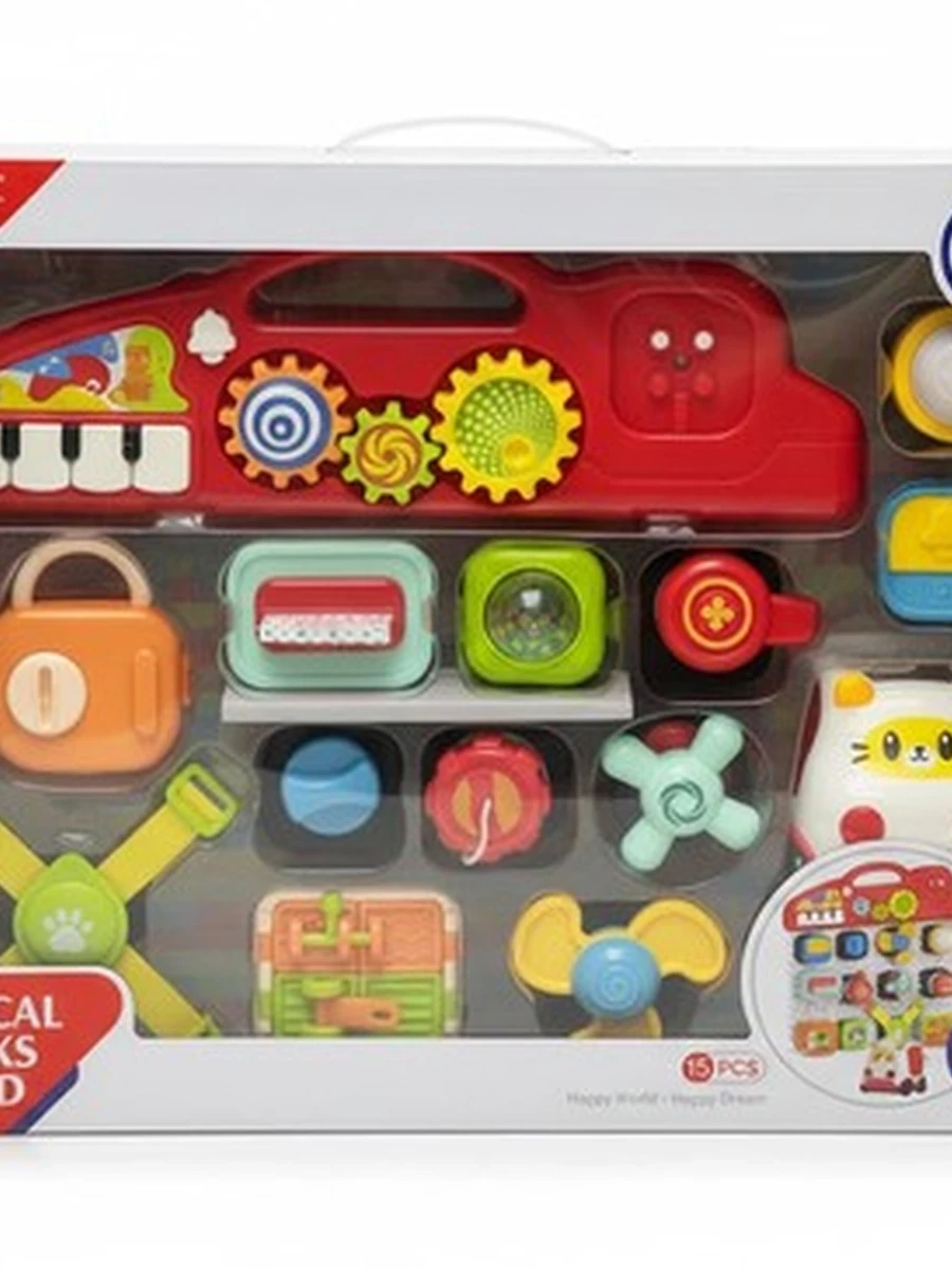 Развивающая музыкальная игрушка-бизиборд Huanger Musical Blocks Board