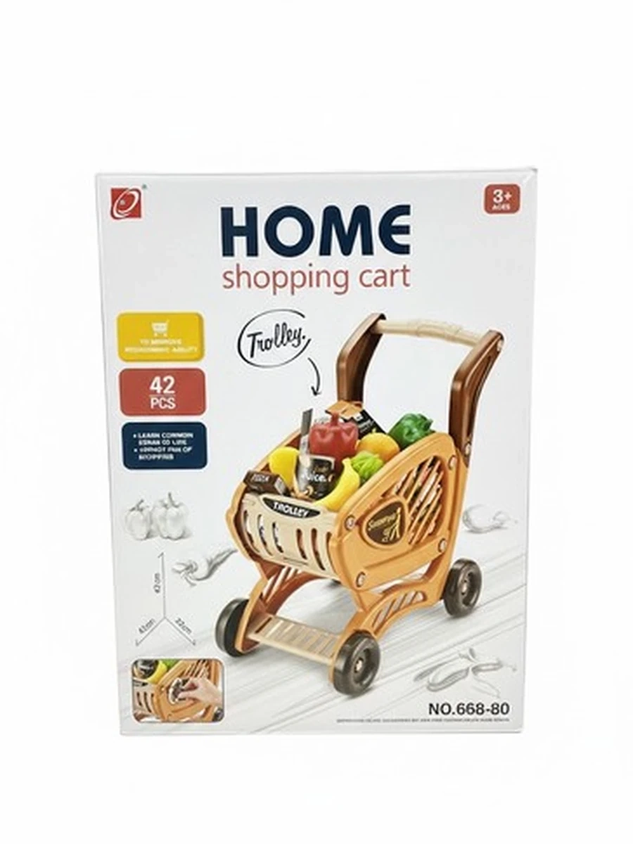 Игровой набор «Тележка для супермаркета с продуктами» (42 предмета)