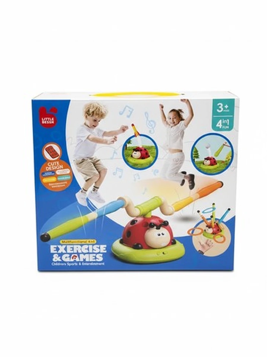 Многофункциональный игровой центр 4 в 1 Little Bessh «Exercise & Games» (Божья коровка)